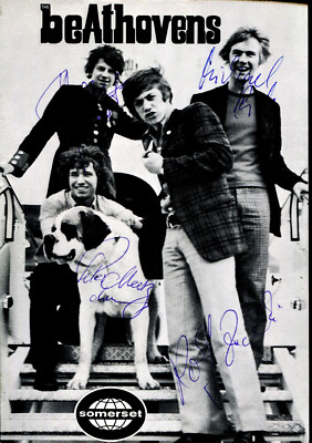 BEATHOVENS : signierte Promokarte / signed 60's promotion card  ROLF ZUCKOWSKI