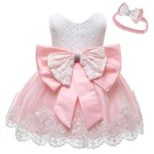 Newborn Girls Baby Dress Outfit Set 3M To 140 Kids Summer Pink Top