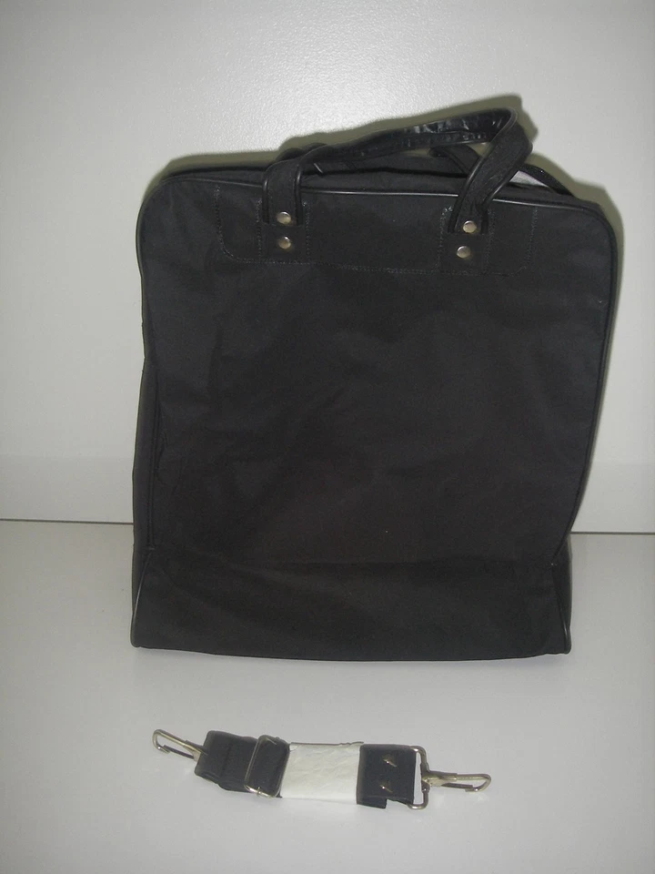 Bolso de mano vintage TOTE Grand Circle logotipo de viaje gimnasio deporte para pasar la noche negro Foto 3 de 4