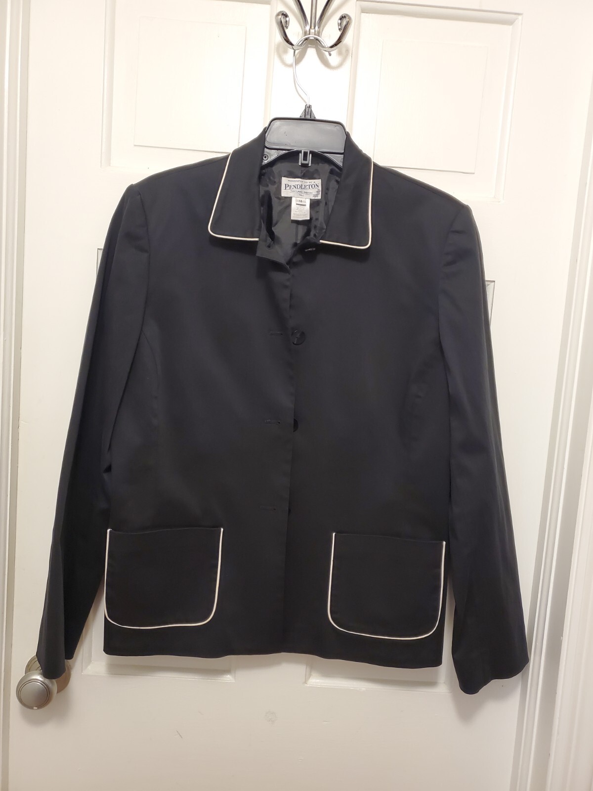 Pendleton Black Blazer Jacket Size 10, Classic, P… - image 1