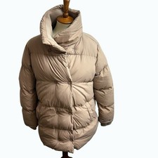 Threadbare Dorota Double Breasted Puffer Jacket With Shawl Neck In Taupe Coat 12