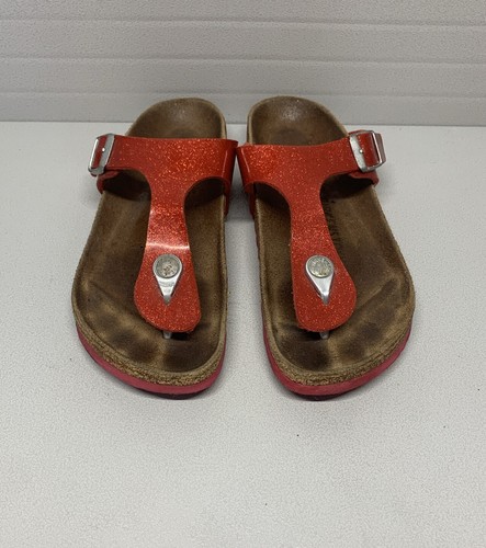 Birkenstock Gizeh Magic Galaxy Red Sparkling Flip flop Thong Sandal Size 36 - Picture 4 of 10