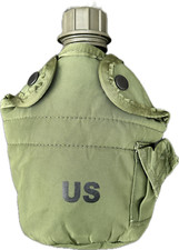 US Army Canteen Set 1 Liter Feldflasche Alice Pouch Cup OD Oliv Green