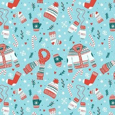 Riley Blake - Ski Hill - Winter Main - Aqua, Fabric BTY