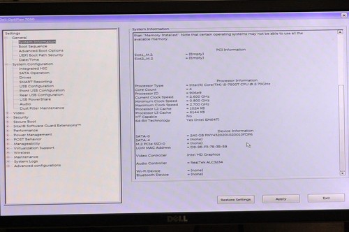 Dell Optiplex 7050 MFF Desktop Computer 2.70 GHz CORE i5 WIN10 8GB ram 240GB SSD - 第 6/8 張圖片