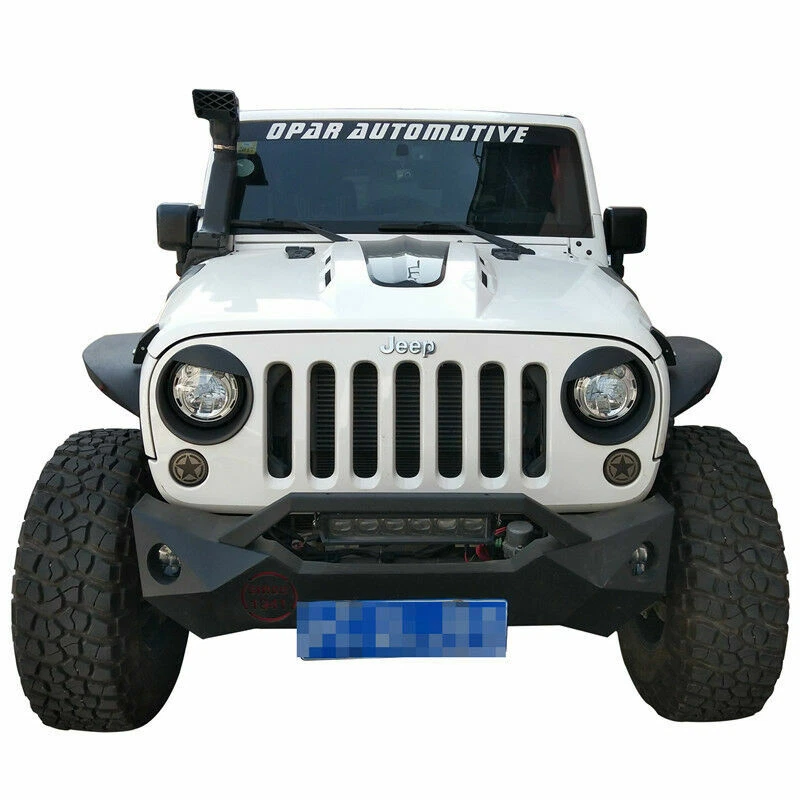 Cubierta de faro biseles ABS negros ojos enojados 2 piezas para Jeep Wrangler JK 2007-2015 Foto 2 de 4