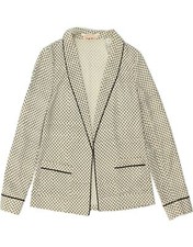 Scotch & Soda Womens Blazer Jacket Us 1 Xs Beige Spotted Polyester Bc47