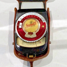 Posemètre Exposemètre Vintage Soviétique Russe LENINGRAD 2 URSS  + Étui Cuir