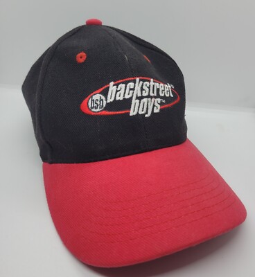 BACKSTREET BOYS Hat Cap Black & Red Adjustable 100% Cotton BSB