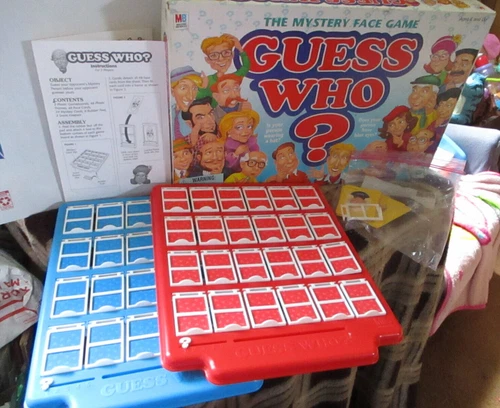 Guess Who Mystery Face Board Game - Vintage Milton Bradley 1998