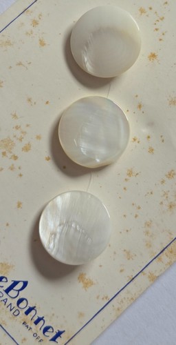 Vintage New on Card ABC Pearl Buttons, Blue Bonnet, Lady Washington Ocean La Vie - Picture 3 of 20