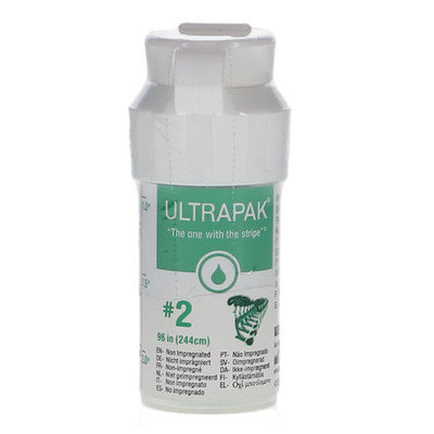 Ultradent 133 Ultrapak Retraction Cord Plain Knitted #2 Green 96''