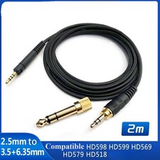 Replace Audio HIFI Cable for Sennheiser HD598 HD558 HD518 HD599 HD569 Headphone