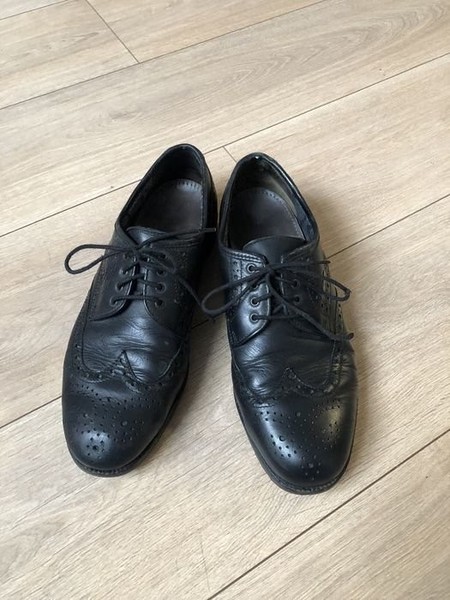 Men Sioux Heels Black Leather 42 #24X9