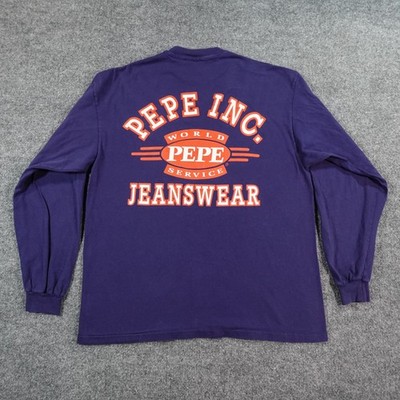 Vintage Pepe Jeans Shirt Mens XL Blue double sided  90s Y2k Hip Hop USA 0313
