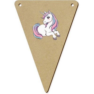 5 Wimpelkette / Fahnen ''Pastell Einhorn'' 140 mm (BN00097897)