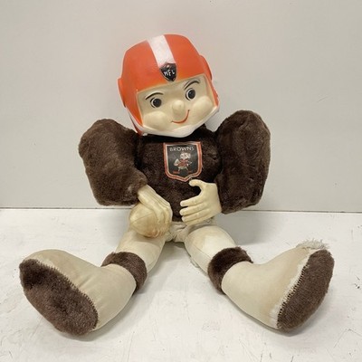 1961 Vintage Roko Cleveland Browns NFL Football Stuffed Doll Plastic Head