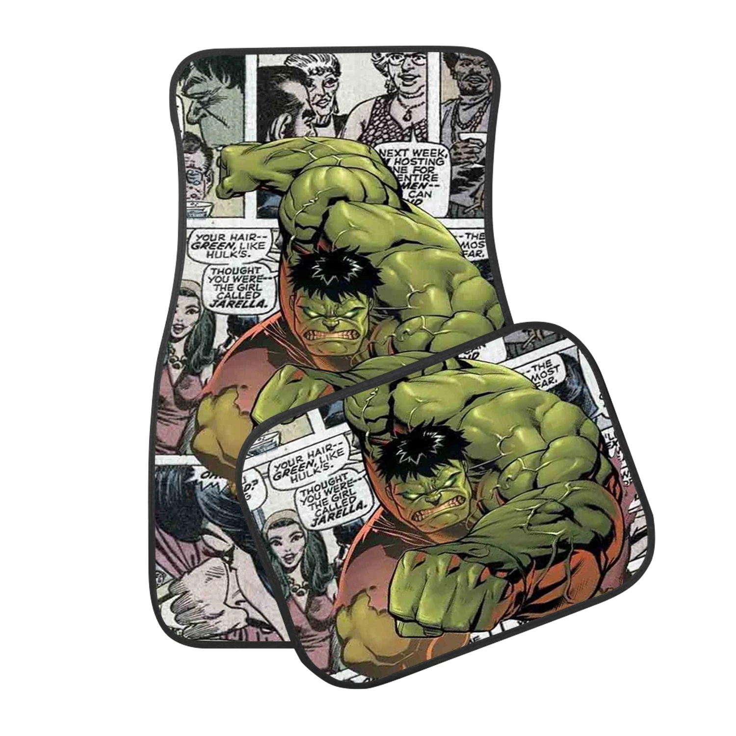 Hulk Car Floor Mats, Marvel Comic Car Accessories, Superhero Gift