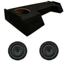 Kicker Bundle Fits 19-25 Dodge Ram Crew Cab 43CVT104 10" Subwoofer Dual Sub Box