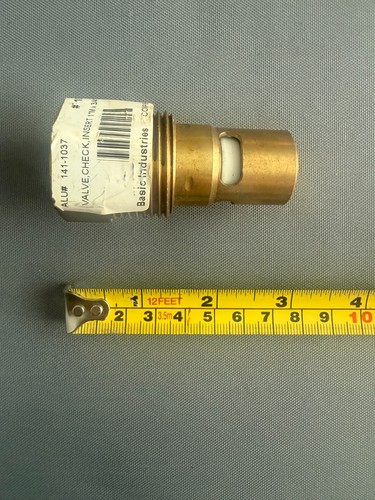 141-1037 Insert Check Valve 1" Male x 3/4" Air Compressor Brass NOS