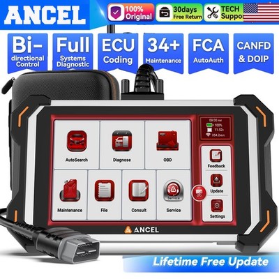 ANCEL DS600 Elite Auto Car Diagnostic Tool OBD2 Scanner CANFD & DOIP Active Test