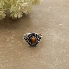 Wonderful Rare Vintage Tiger’s Eye 925 Sterling Silver Boho Mandala Ring