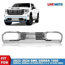Front Bumper Lower Open Skid Plate Valance Chrome For GMC Sierra 1500 2022-2026