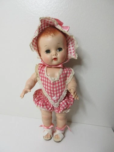 Vintage Hard Plastic Doll Effanbee Candy Kid? 12" Pat. Pend.