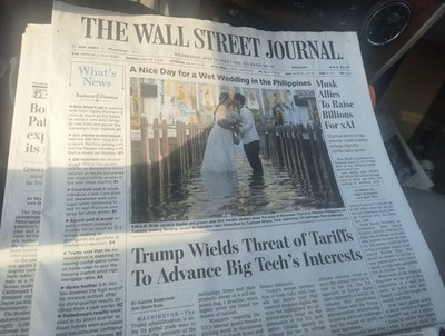 The Wall Street Journal Wednesday, July 23, 2025 Complete Print Newspaper (NEW)