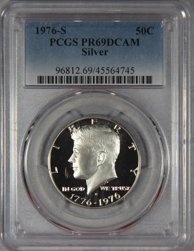 1976-S Bicentennial JFK Kennedy Half Dollar PCGS PR69 DCAM Silver 50c