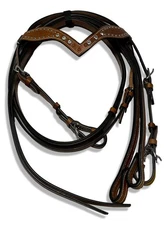 Concho Western BRIDLE - Headstall With reins AE-HS48