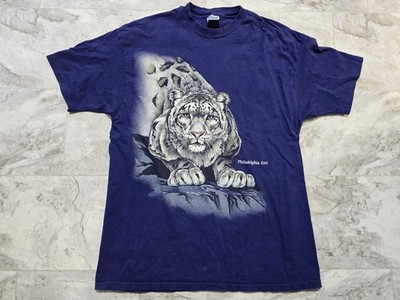 Vintage 80s/90s Philadelphia Zoo Snow Leopard T-Shirt Mens Sz XL Single Stitch 