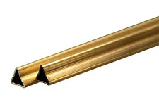 K-S Brass Triangular Tube (2) - Hobby and Craft Metal Tube - #5097