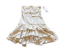 Urban Outfitters Out From Under White Strapless Ruffle Mini Dress XXS New