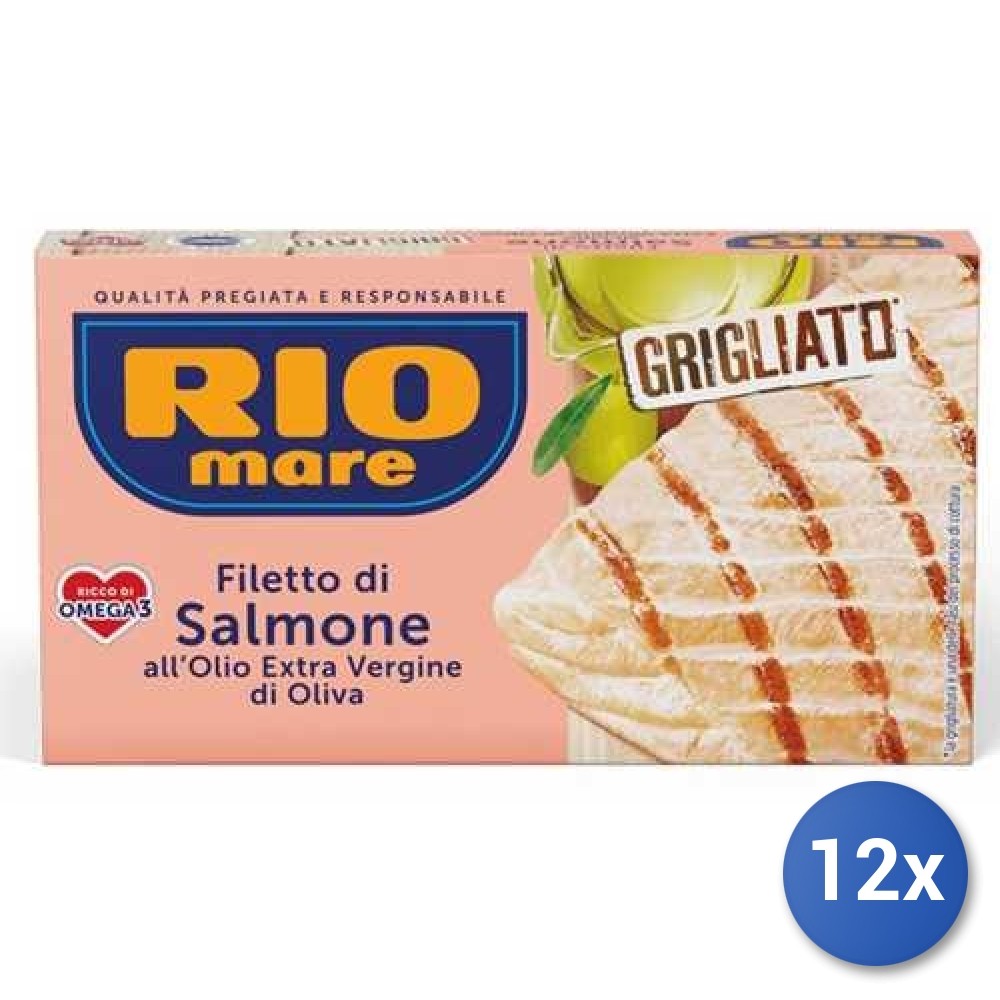 12X Multipack Rio Mare Grilled Salmon 125G Extra Virgin
