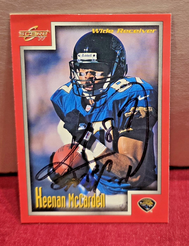 Keenan McCardell Signed 1999 Score #131 Jaguars Autograph