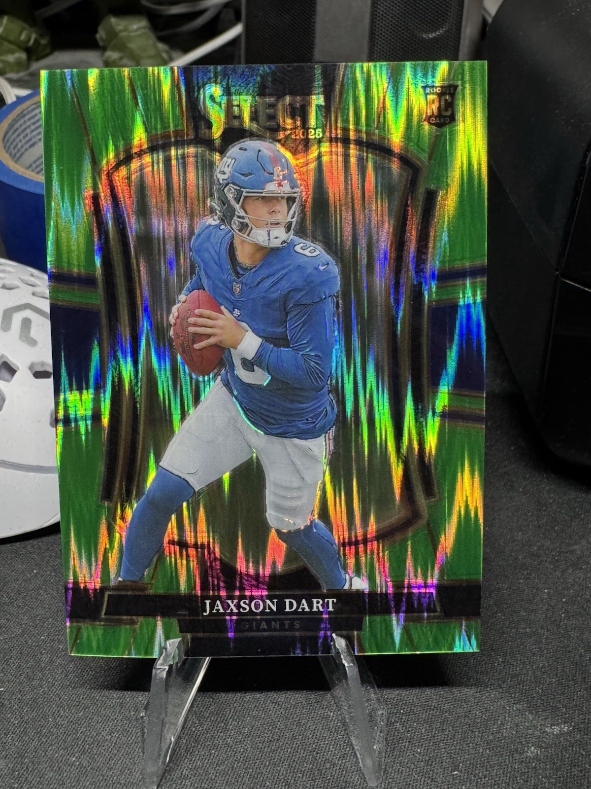 2025 Panini Select - Premier Level Jaxson Dart #193 Neon Green Shock Prizm /699