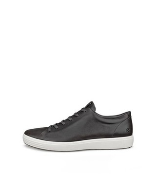 ECCO Mens Soft 7 Premier Sneaker Magnet Grey Leather Shoes EU 46 Size 12 - 12.5