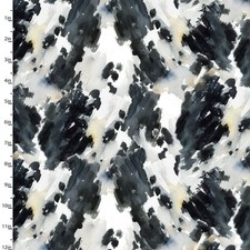 3 Wishes Fabric Country Living Black White Cow Spot Basic YARD