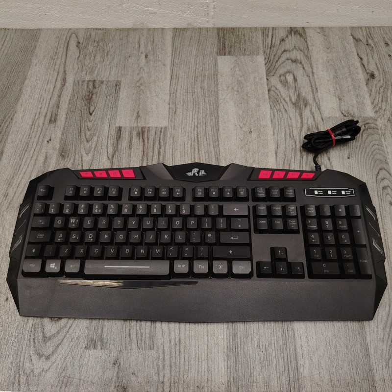 RK900+ Mixed Game USB Wired Mechanical-Feel RGB Gaming Keyboard / Black
