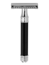 Edwin Jagger No. DE86811 Octagon Handled Double Edge Razor - Ebony Color