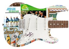 The Beach Boys Christian Love Signed Custom Graphics Photo Guitar