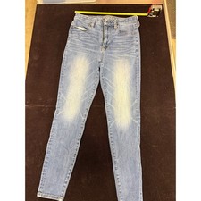 American Eagle 360 Next Level Stretch Skinny Jeans Womens 6 Short Blue Denim