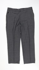 Pantaloni eleganti grigi da uomo taglia UK 38 in Karl Jackson regular fit