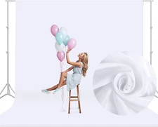 Aimosen 10X10 FT White Backdrop Background for Photography, Large Pure Photo Bac