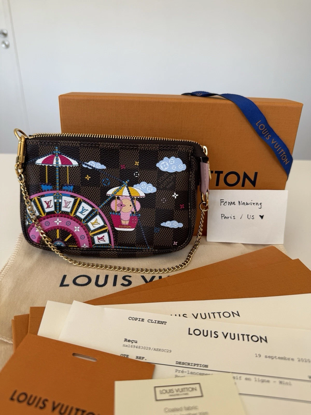 LOUIS VUITTON（LV） Louis Vuitton Pochette Accessori Vivienne Borsa a Tracolla Mini Pelle Multicolore