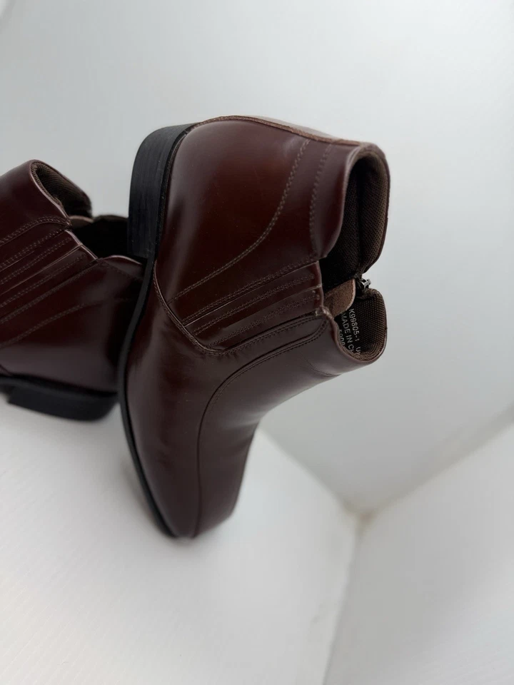 Botín Calden K99805-1-3,2 pulgadas mejora de altura punta cuadrada cremallera talla 10 Foto 2 de 4