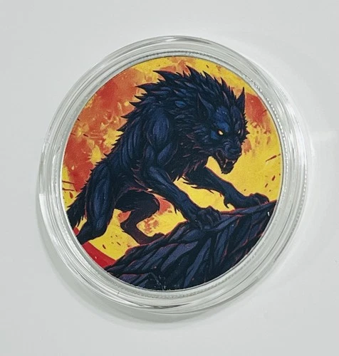 Hayleybug Mint 1/2 oz When Fire Runs Wolf .999 Silver Round Low Mintage Of 15
