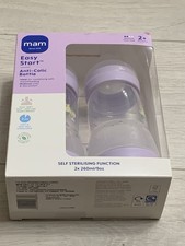 Image of MAM Easy Start Self-Sterilising Anti-Colic Bottles 260ml/9oz Lilac