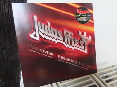 Judas Priest, Single, 45er, 7 Inch, Firepower , Breaking the Law